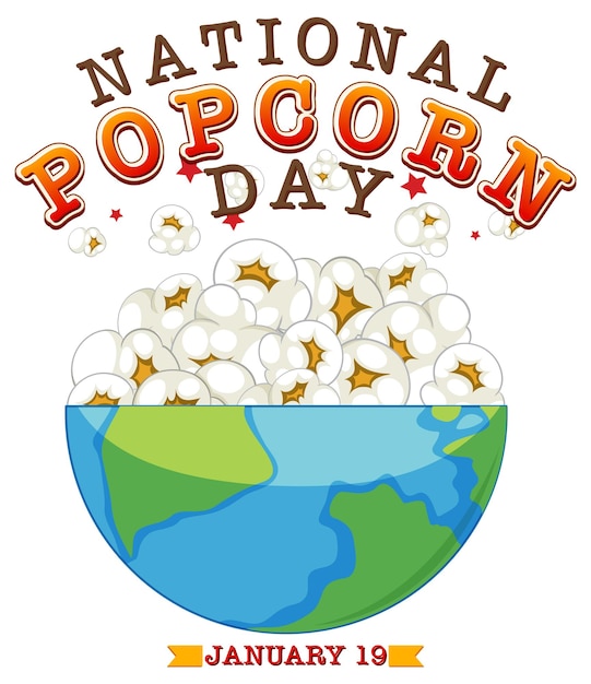 Bannière du logo de la Journée nationale du pop-corn