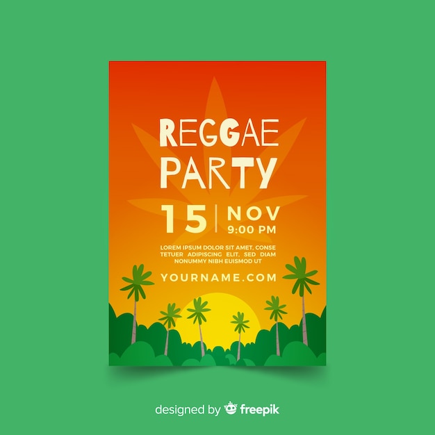 Vecteur gratuit bannière du parti reggae