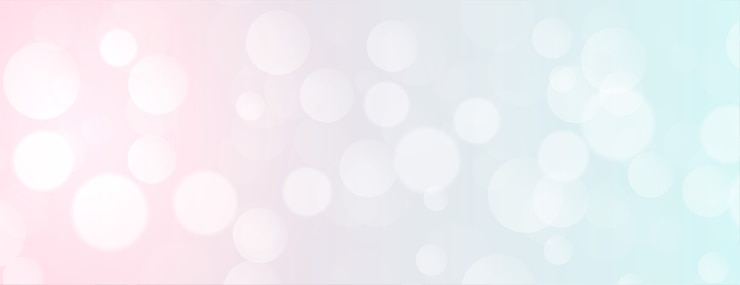 Vecteur gratuit bannière élégante bokeh de couleur douce avec espace de texte