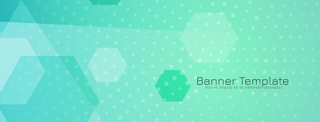 Une bannière élégante de design hexagonal géométrique moderne