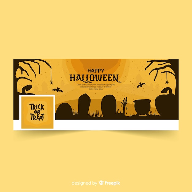 Bannière Facebook Avec Concept Halloween