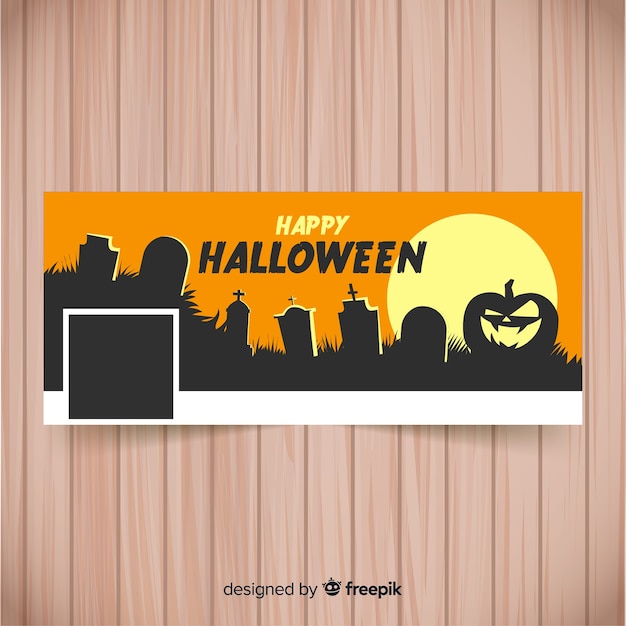 Bannière Facebook avec concept halloween