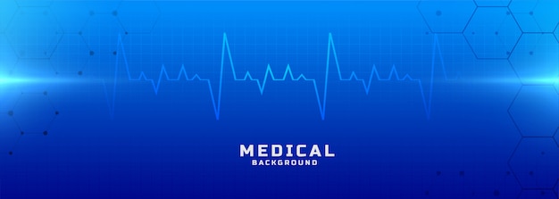 Bannière De Fond Bleu Médical Et Santé