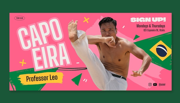 Une Bannière Horizontale De Capoeira