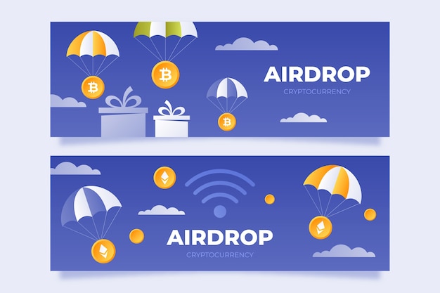 Bannière Horizontale Dégradé Airdrop