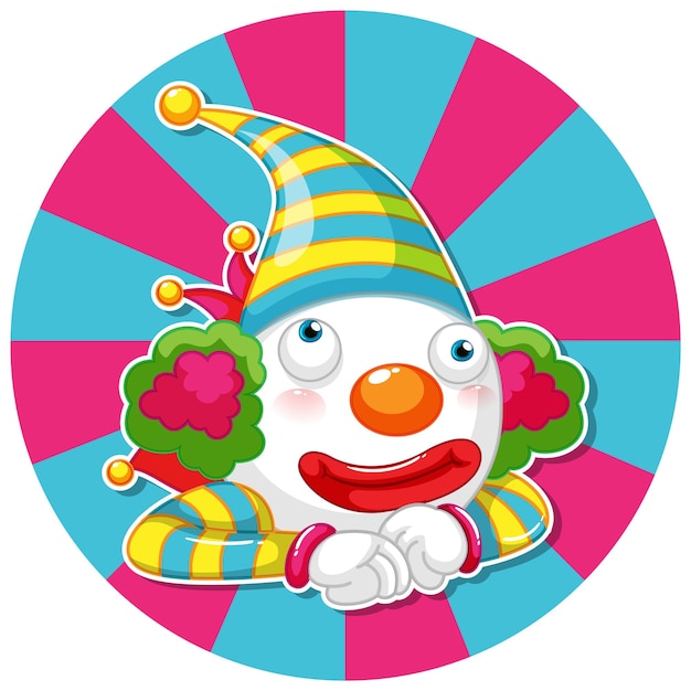 Vecteur gratuit bannière d'icône colorée de clown de cirque