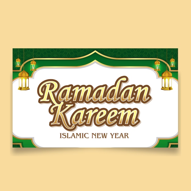 Vecteur gratuit bannière islamique pour l'événement du ramadan kareem