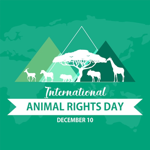 Vecteur gratuit bannière de la journée internationale des droits des animaux