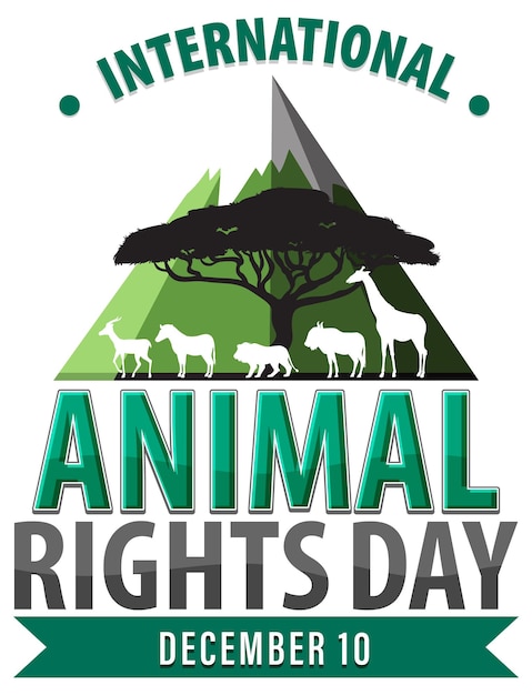Vecteur gratuit bannière de la journée internationale des droits des animaux