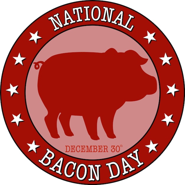 Vecteur gratuit bannière de la journée internationale du bacon