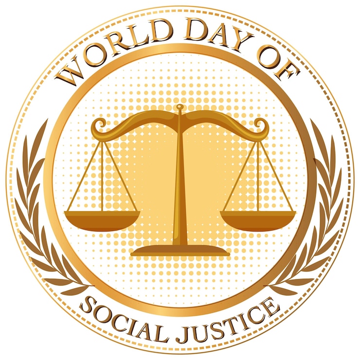 Vecteur gratuit bannière de la journée mondiale de la justice sociale