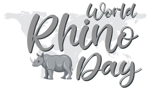 Bannière de la Journée mondiale des rhinocéros du 22 septembre
