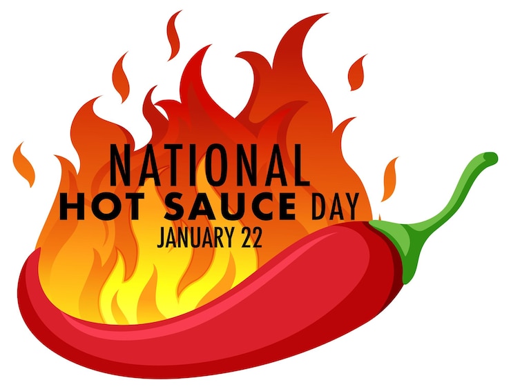 Vecteur gratuit bannière de la journée nationale de la sauce piquante