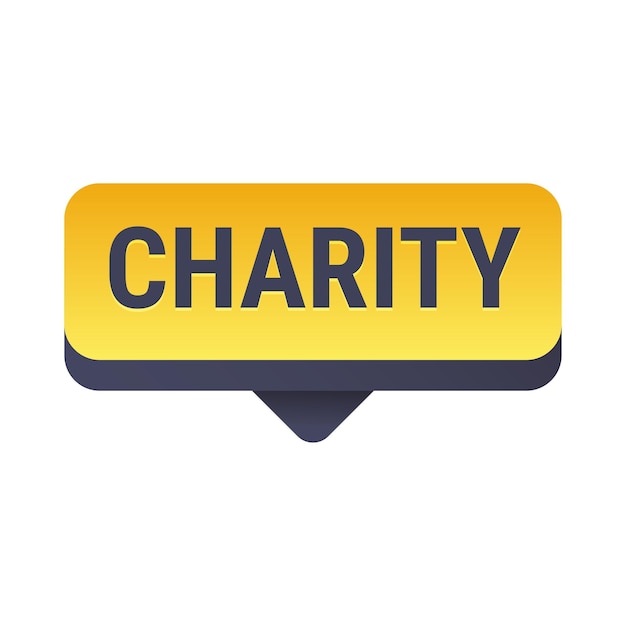 Vecteur gratuit bannière de légende vectorielle jaune de charité et de générosité avec rappel à donner pendant le ramadan