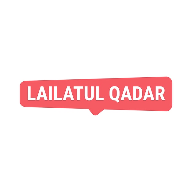 Vecteur gratuit bannière de légende vectorielle rouge lailatul qadr avec informations sur la nuit du pouvoir pendant le ramadan