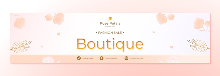 Vecteur gratuit bannière linkedin de la boutique dégradée