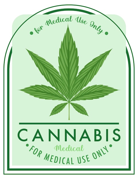 Vecteur gratuit bannière de logo de cannabis médical