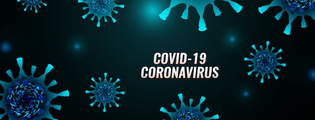 Vecteur gratuit bannière de la maladie du coronavirus covid-19