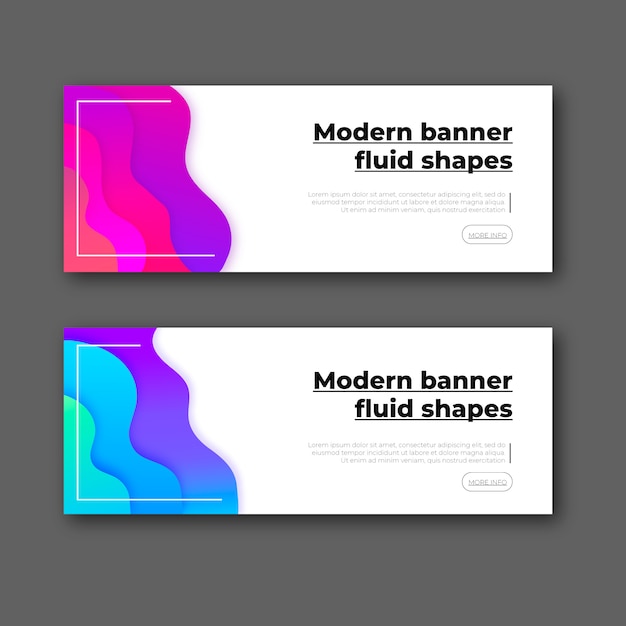 Vecteur gratuit bannière moderne avec des formes abstraites