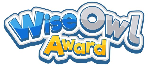 Vecteur gratuit bannière de polices wise owl award