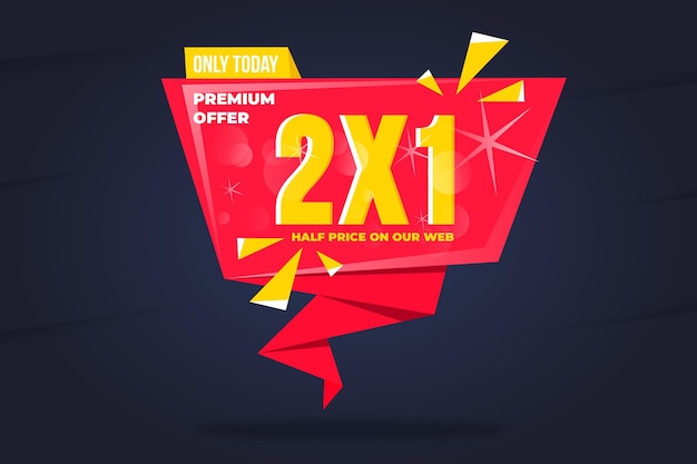 Bannière de promotion 2x1