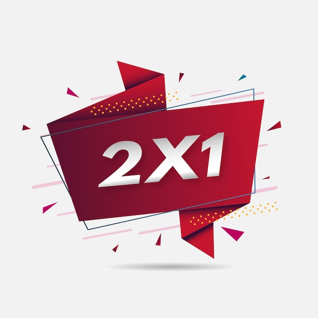 Vecteur gratuit bannière de promotion 2x1