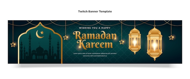 Vecteur gratuit bannière réaliste de contraction du ramadan