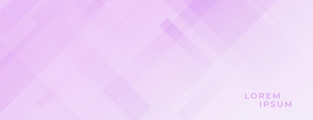 Bannière rose violet doux avec des lignes diagonales