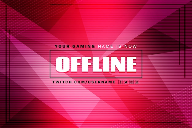 Bannière De Twitch Hors Ligne Abstraite