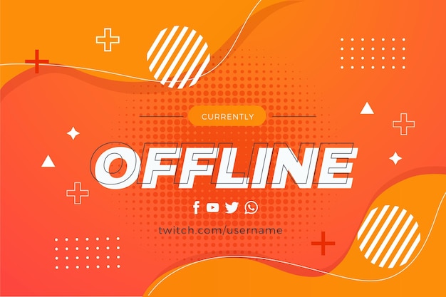 Bannière De Twitch Hors Ligne Abstraite