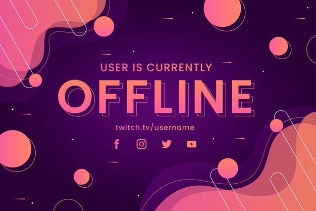 Bannière de twitch hors ligne abstraite