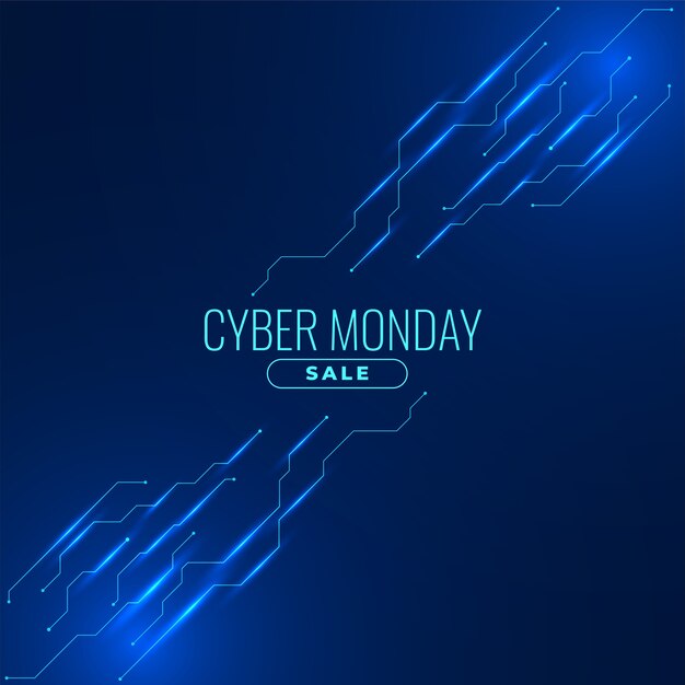 Bannière de vente Cyber Monday pour les achats en ligne