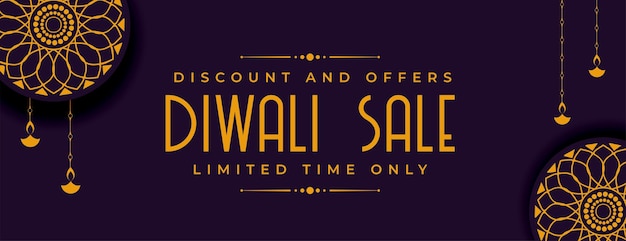 Bannière De Vente Et D'offre De Diwali Du Festival Indien élégant