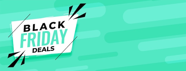 Bannière de vente vendredi noir de couleur turquoise