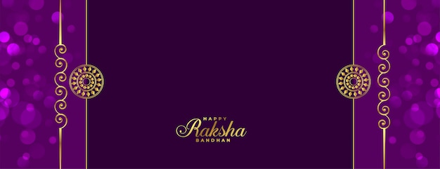 Bannière Violette Du Festival Indien Raksha Bandhan