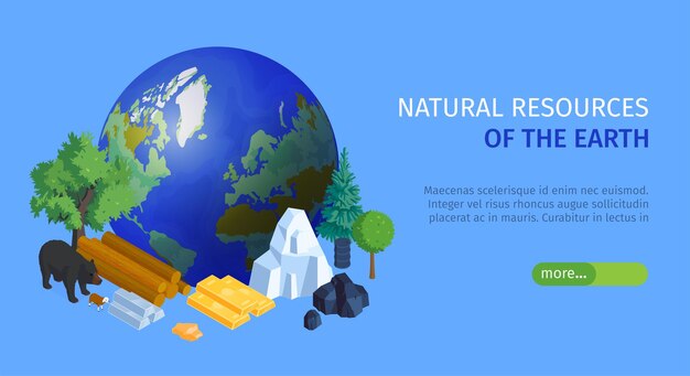 Bannière Web sur les ressources naturelles