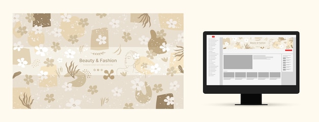 Vecteur gratuit bannière youtube design plat dessiné à la main