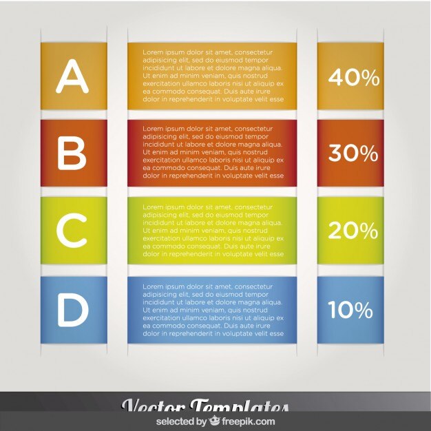 Vecteur gratuit bannières colorées infographie