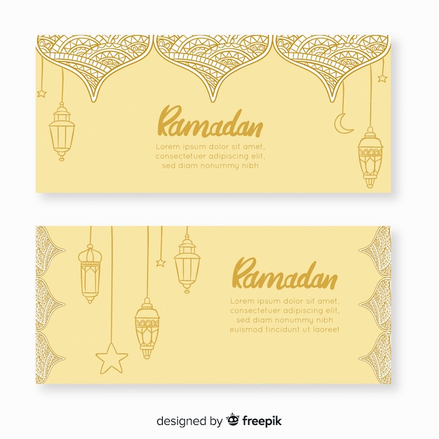 Vecteur gratuit bannières du ramadan