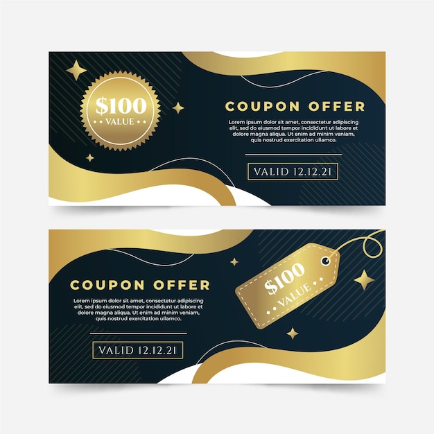 Bannières D'offre De Coupons Dégradés