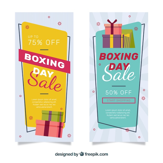 Bannières De Vente De Boxe