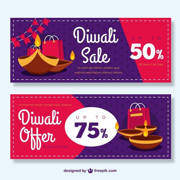 Bannières Ventes Festival De Diwali