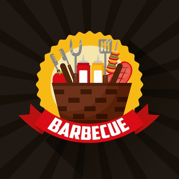 Vecteur gratuit barbecue