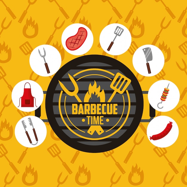 Vecteur gratuit barbecue