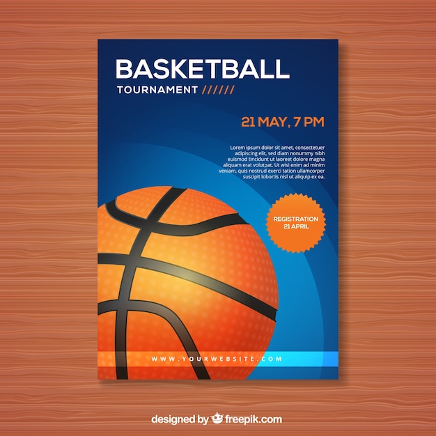 Basket Ball Brochure Abstraite