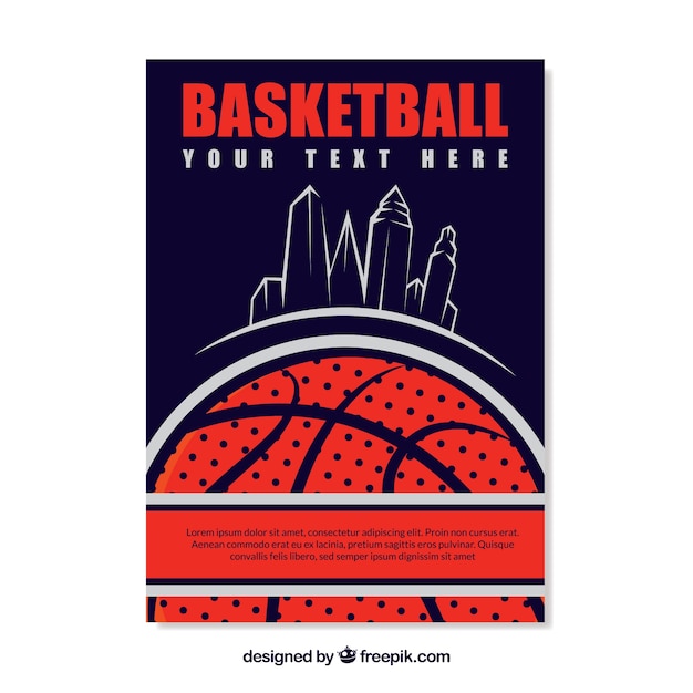 Basket-ball brochure rétro