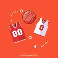 Vecteur gratuit basket-ball chemise et un pantalon