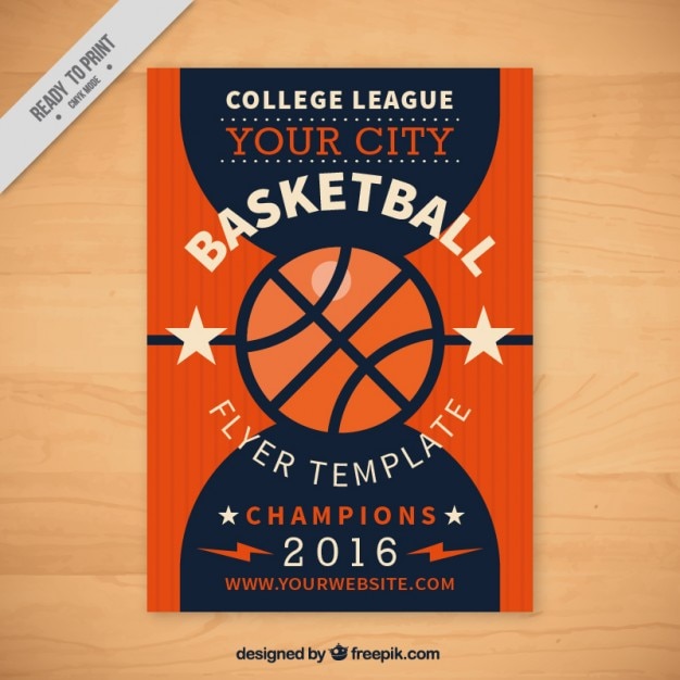 Vecteur gratuit basketball flyer template