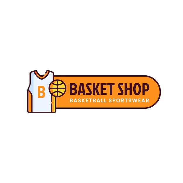 Vecteur gratuit basketball logo modèle