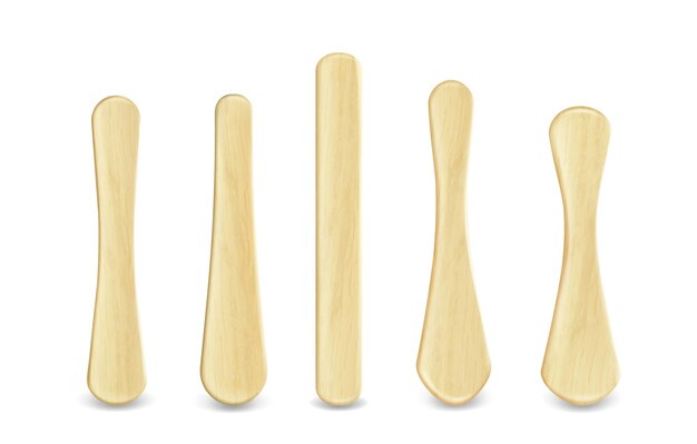 Bâtons de popsicle éléments en bois pour la crème glacée